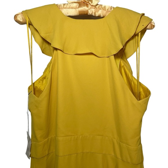 Quillaree Bhldn Yellow ruffle wrap “Macaron shoppe”dress sz 12 - Picture 8 of 12